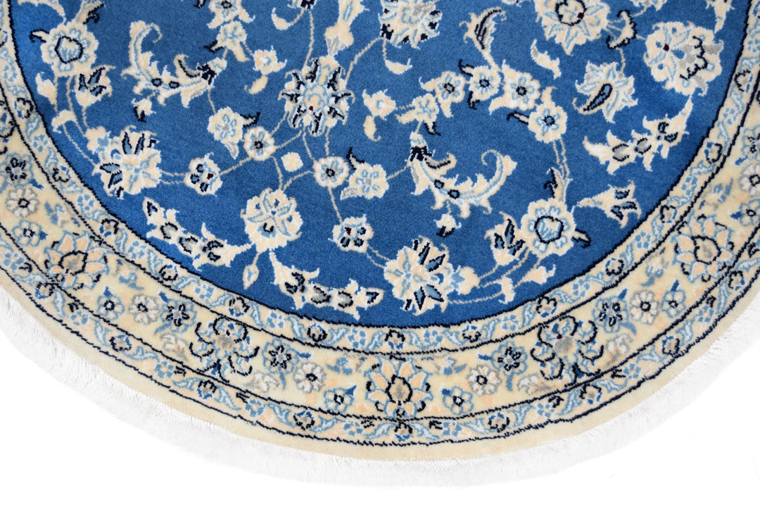 Nain Round Blue Rug