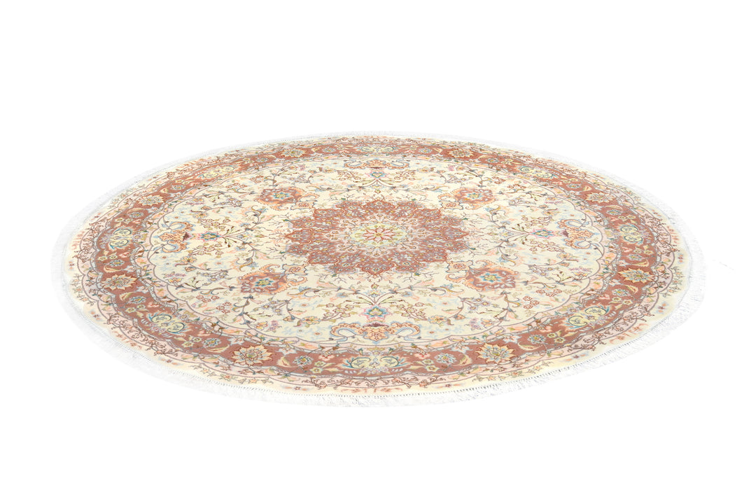 Round Tabriz Olia design Rug