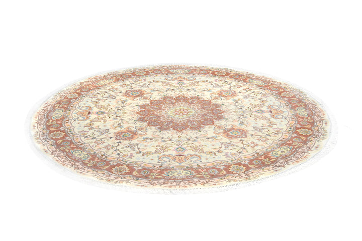 Round Tabriz Olia design Rug
