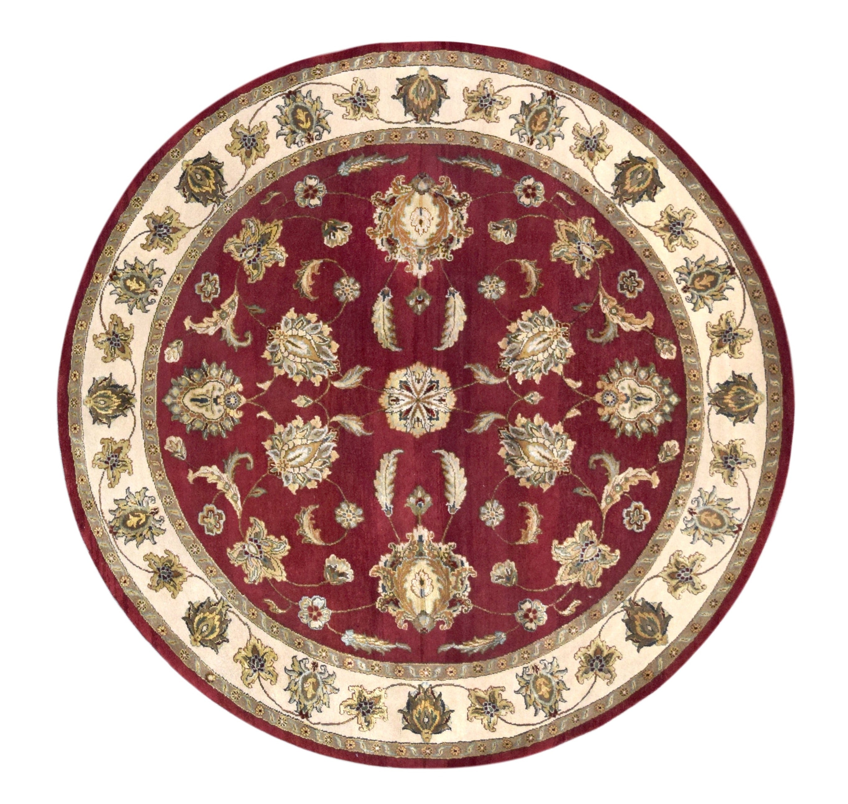 Silk Flower Red Round Rug – Tapis Rugs & Carpet