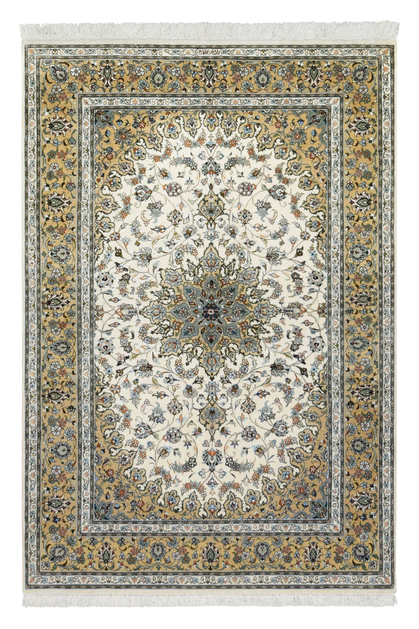 Kashan Persian Silk Rug