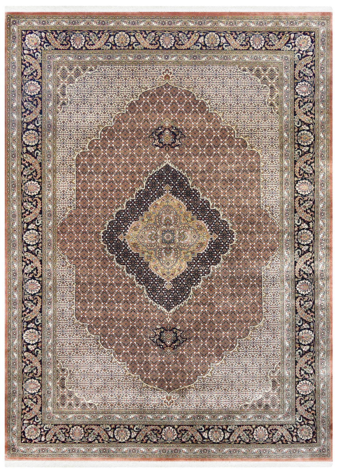 Tabriz Mahi Diamond Rust Rug