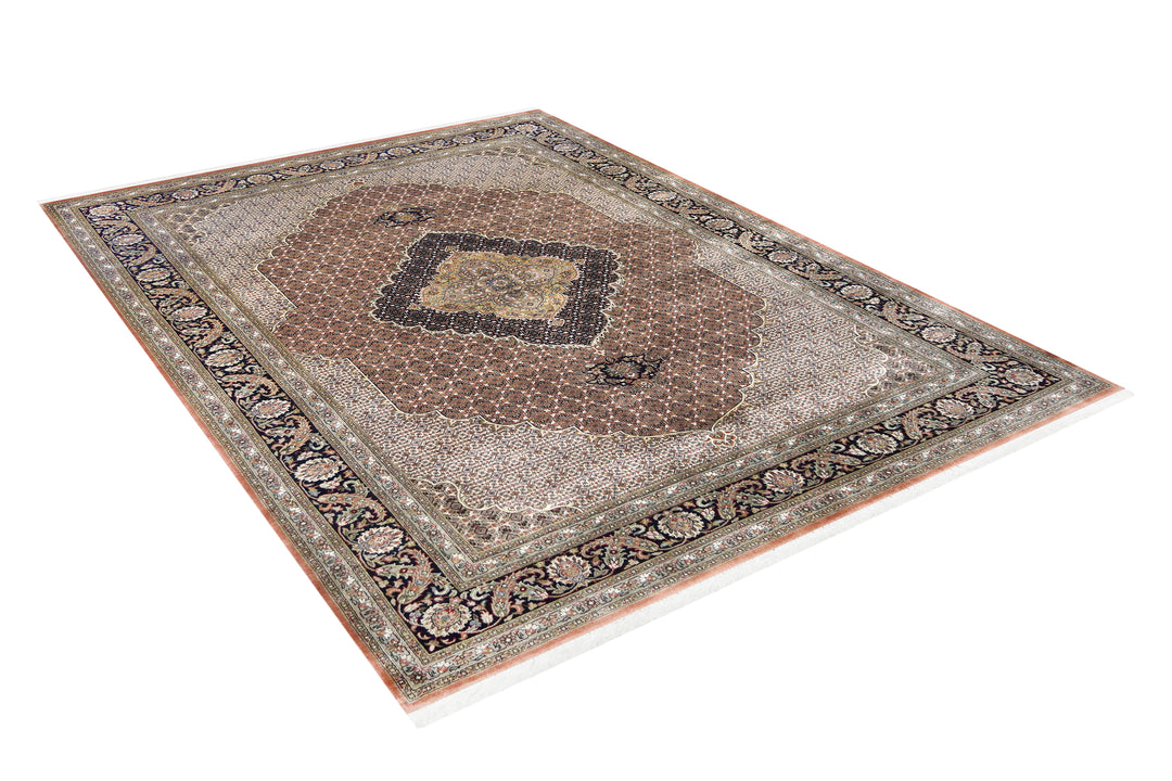 Tabriz Mahi Diamond Rust Rug