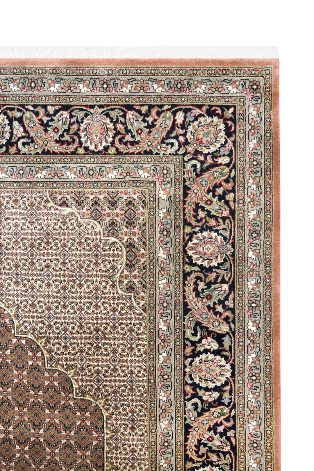 Tabriz Mahi Diamond Rust Rug