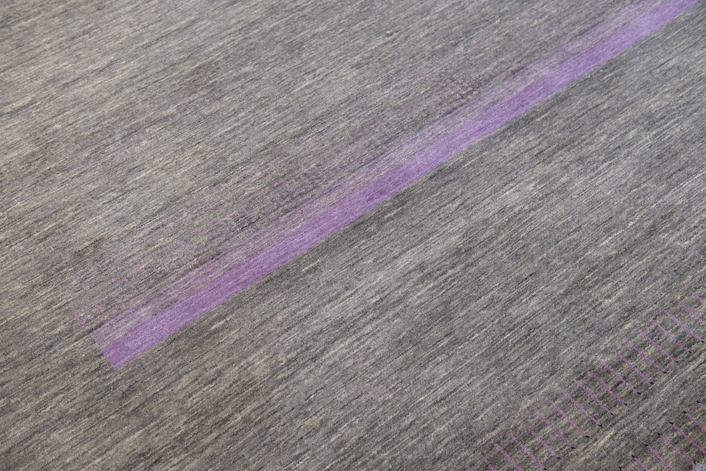 Rae Handwoven Purple Stripe Wool Rug