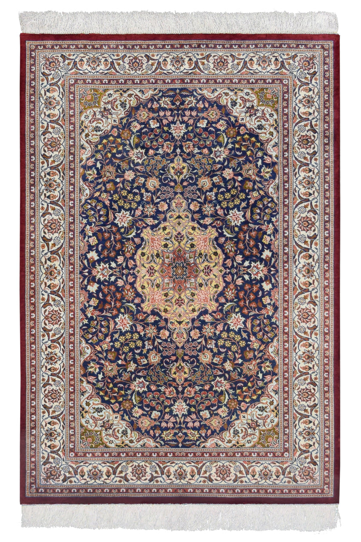 Kashan Persian Silk Rug