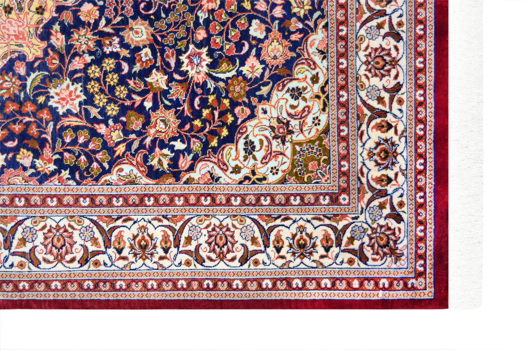 Kashan Persian Silk Rug