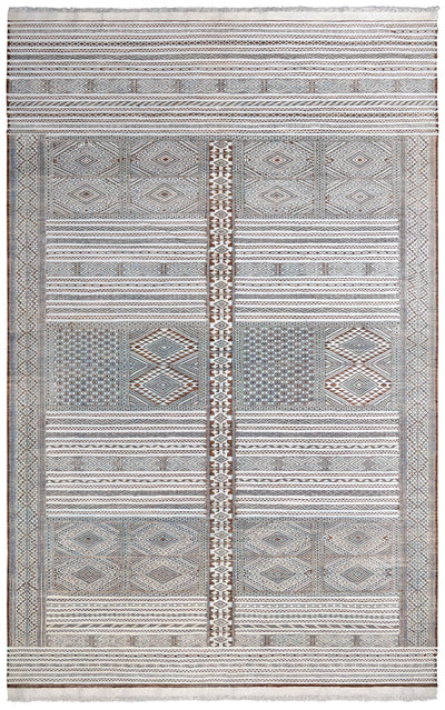 Moroccan Kilim Wool & Silk rug