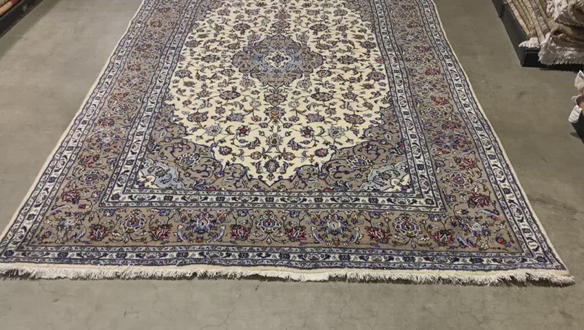 Kashan Medallion Grey Rug