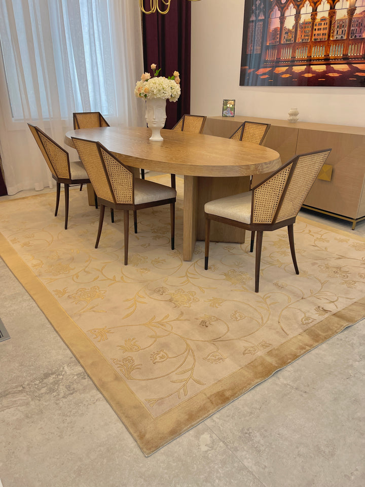 Claussen Gold Wool & Silk Rug