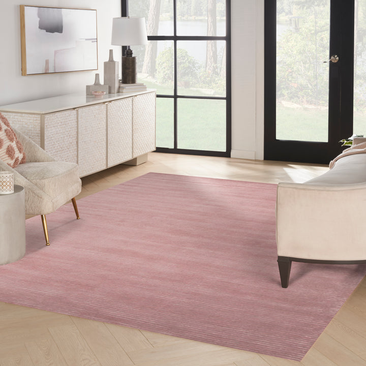 Oxford Pink Ribbed Rug