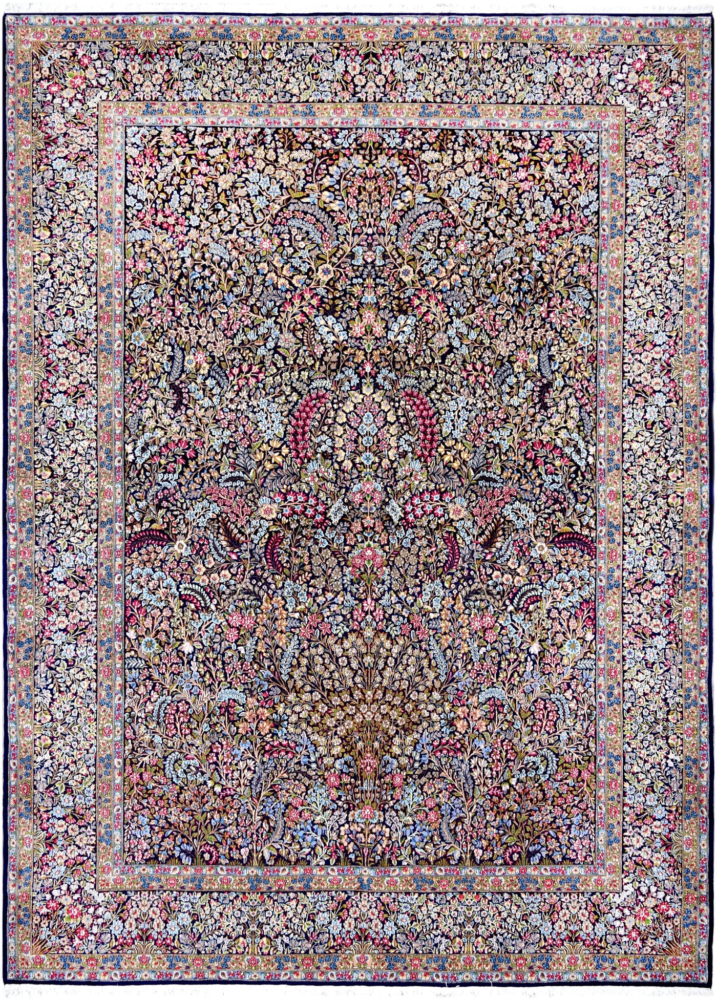 Antique Persian Kerman Millflower Rug handmade area rug Shop Tapis 9'5 X 13'2 