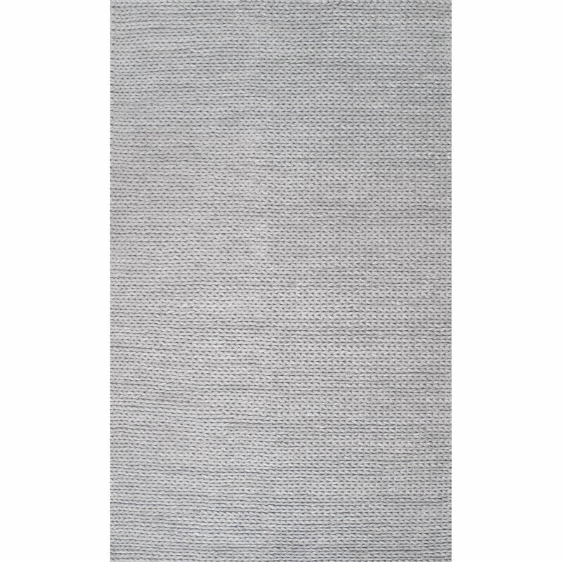 Braided Grey Rug Sale Shop Tapis 5'5" x 8'7" 