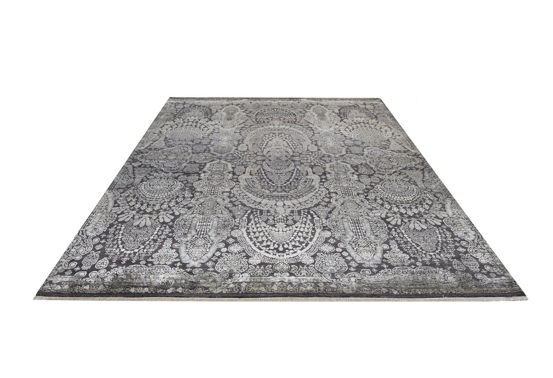 Damask Pearl Rug Transitional Shop Tapis 