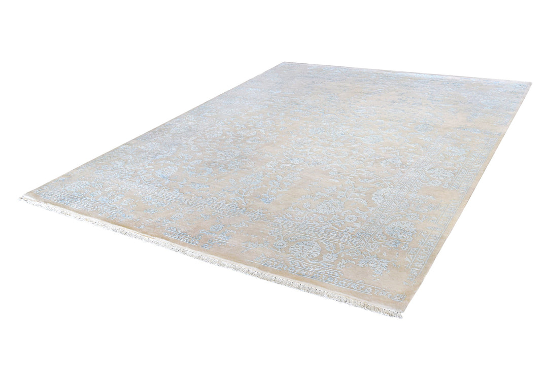 Erase Ice Blue Rug Transitional Shop Tapis 6 X 9 