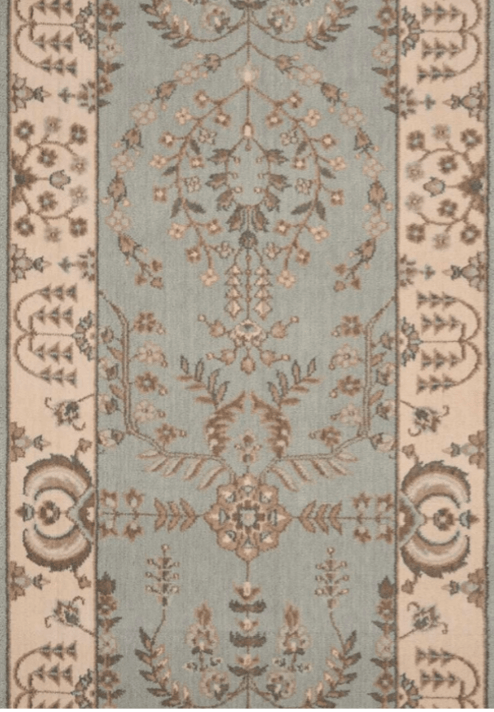 Grand Parterre Sarouk Border Stair Runner runner Shop Tapis Coastal 30" 