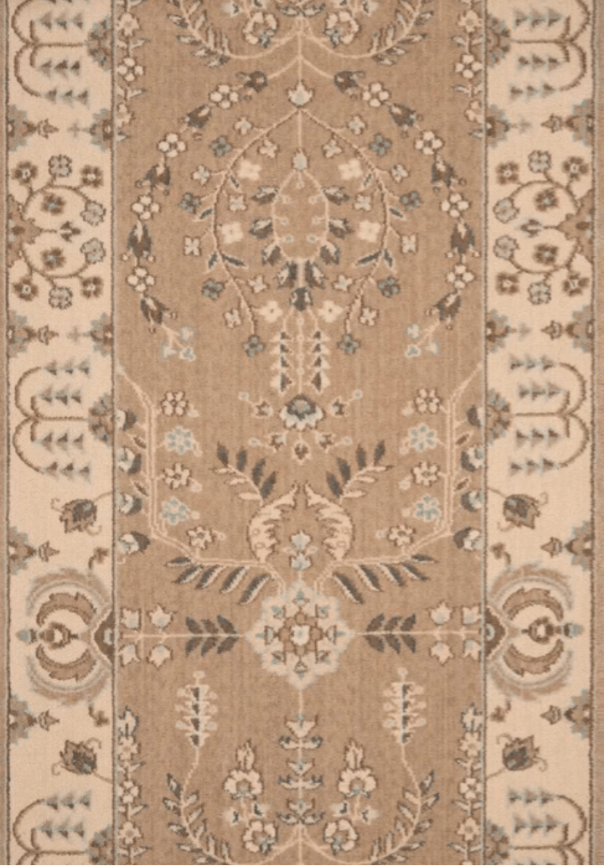 Grand Parterre Sarouk Border Stair Runner runner Shop Tapis Hazelnut 30" 