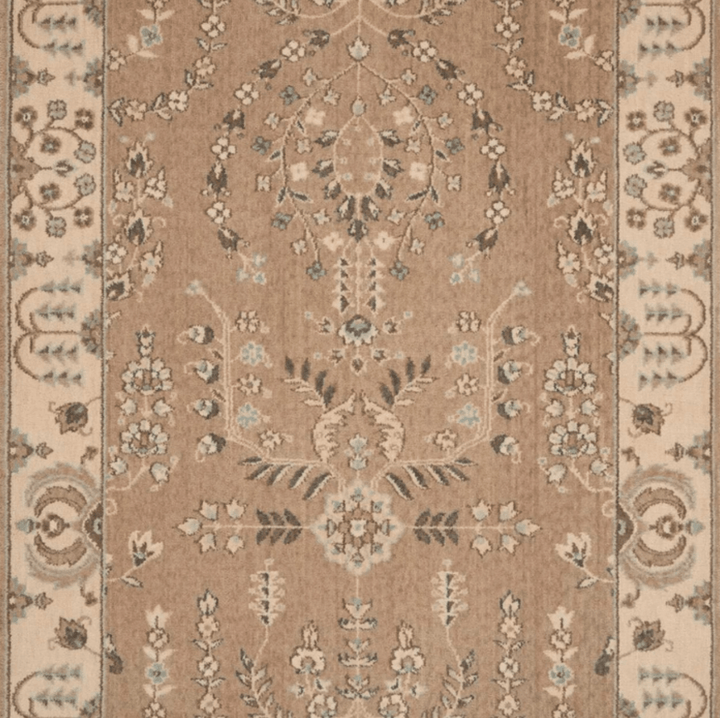 Grand Parterre Sarouk Border Stair Runner runner Shop Tapis Hazelnut 41" 