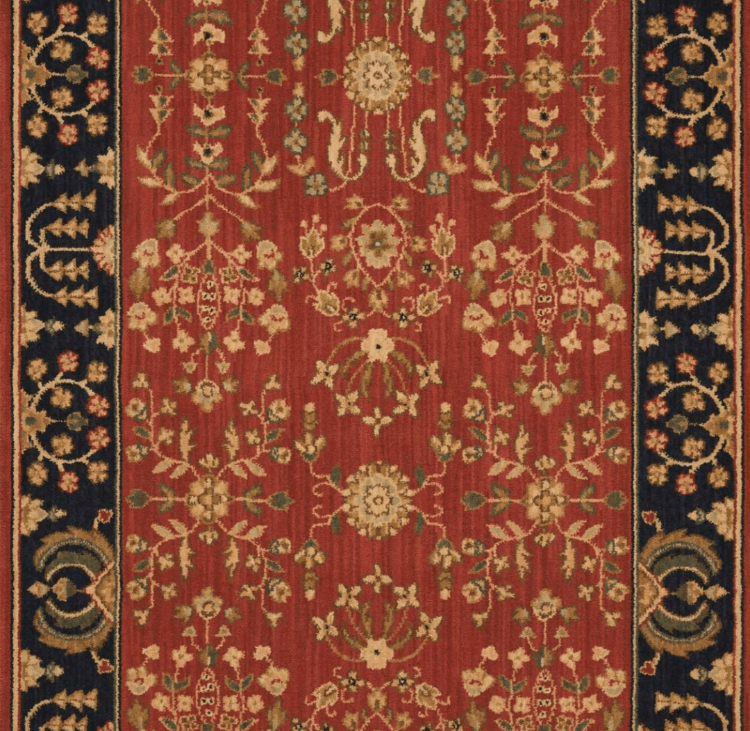 Grand Parterre Sarouk Border Stair Runner runner Shop Tapis Rust 41" 