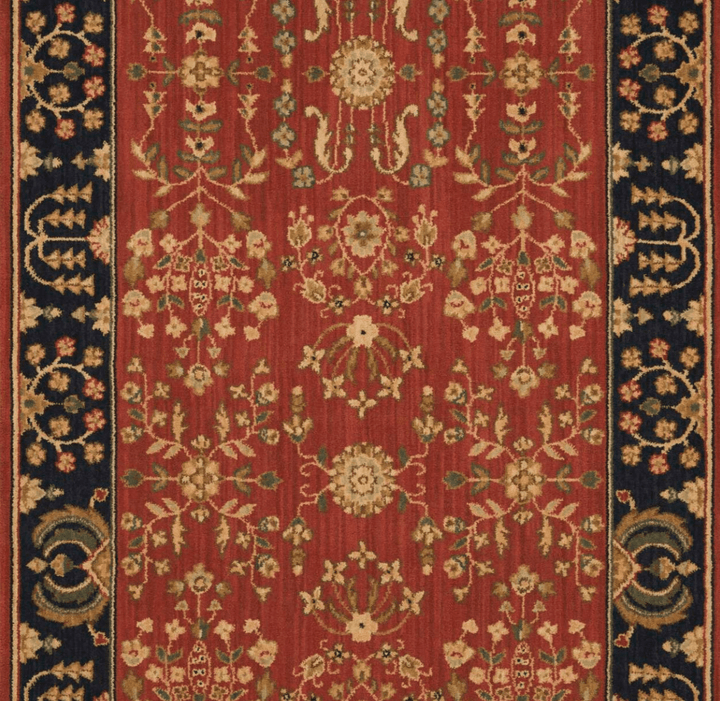 Grand Parterre Sarouk Border Stair Runner runner Shop Tapis Rust 41" 