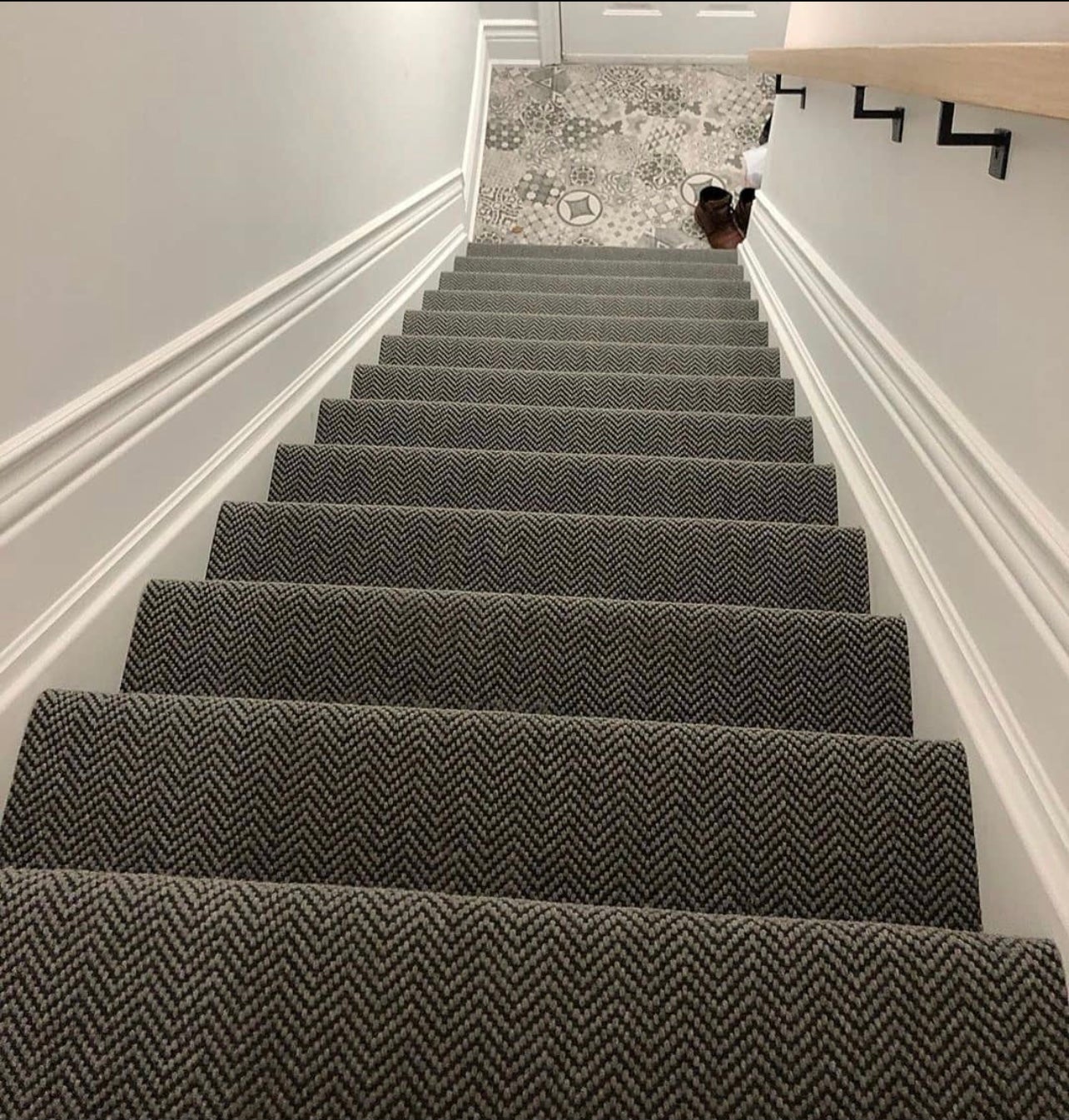 Herringbone Stair Runner Broadloom Tapis Rugs Carpet
