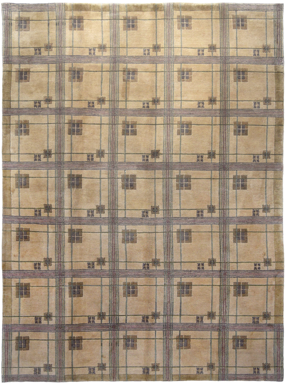 Highland Neutral Plaid Rug Modern Shop Tapis 8'8 X 11'9 