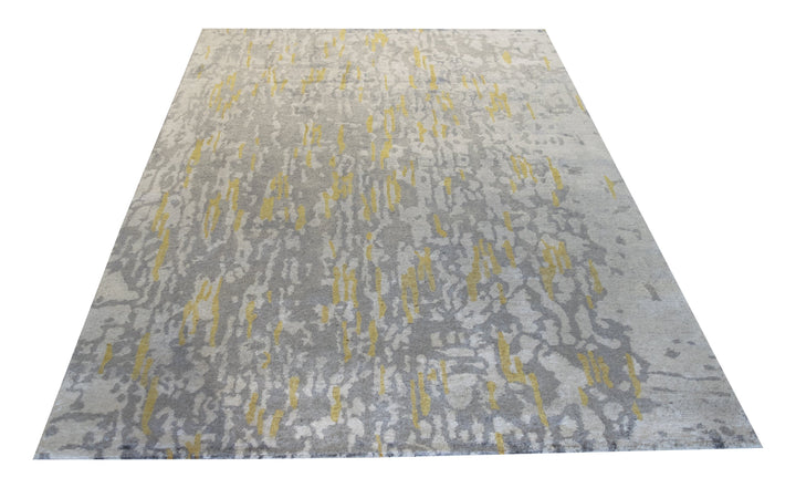 Ikat Grey/ Gold Rug Modern Shop Tapis 