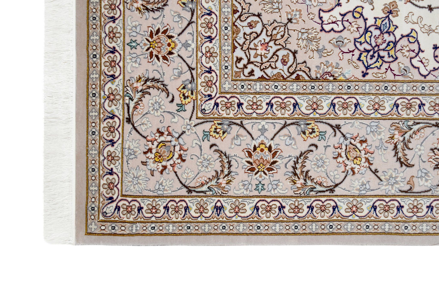 Isfahan Ivory & Beige Rug (5 x 7) (13367) Rugs Shop Tapis 