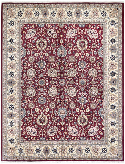 Kashmir Allover Red Rug handmade area rug Shop Tapis 8 X 10 Red 