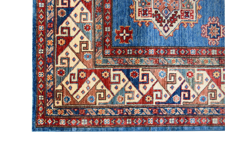 Kazak Natural Blue Rug handmade area rug Shop Tapis 