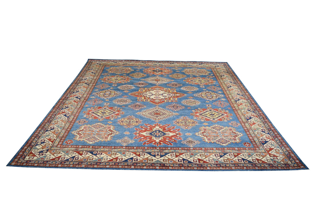 Kazak Natural Blue Rug handmade area rug Shop Tapis 