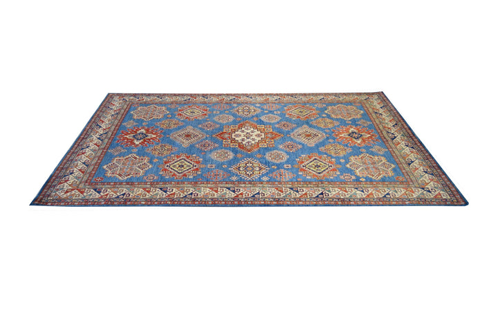 Kazak Natural Blue Rug handmade area rug Shop Tapis 