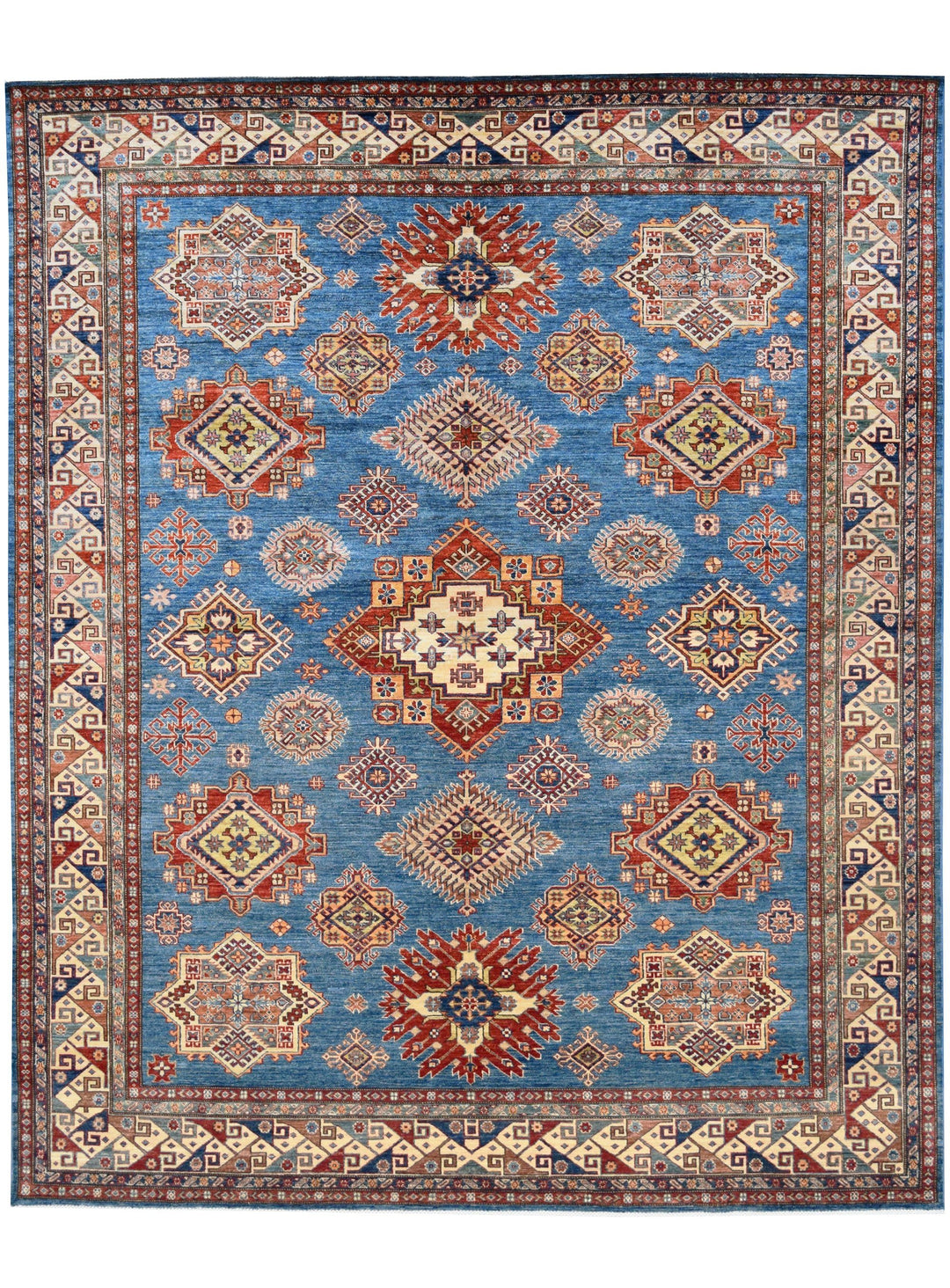 Kazak Natural Blue Rug handmade area rug Shop Tapis 