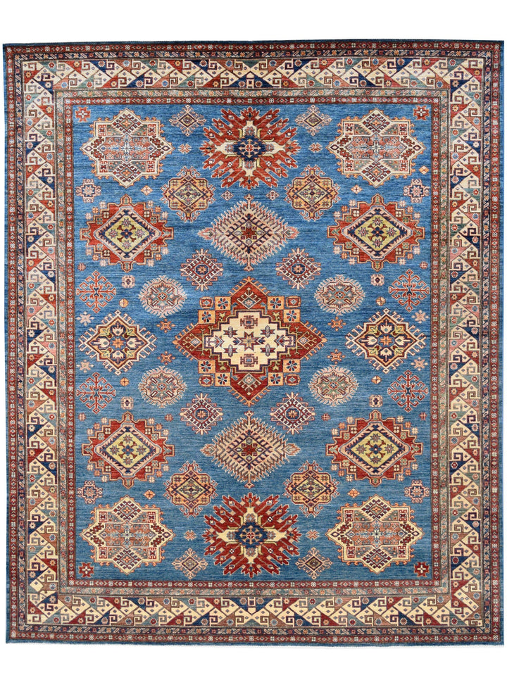 Kazak Natural Blue Rug handmade area rug Shop Tapis 