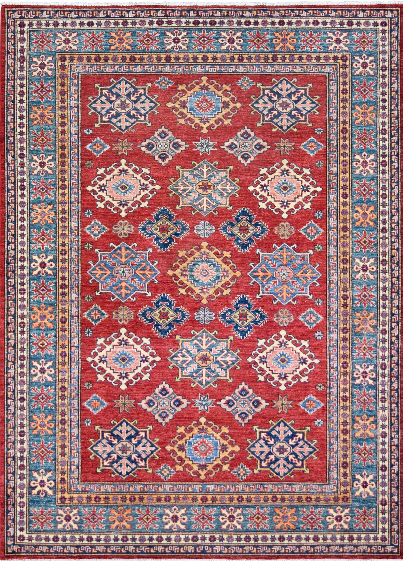 Kazak Vibrant Rug handmade area rug Shop Tapis 