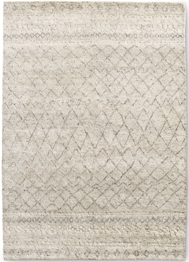 Moroccan Natural Rug Modern Shop Tapis 6 X 9 Ivory 