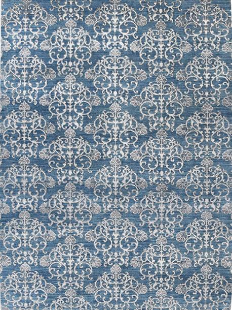 Pearl Water Blue Rug Transitional Shop Tapis 