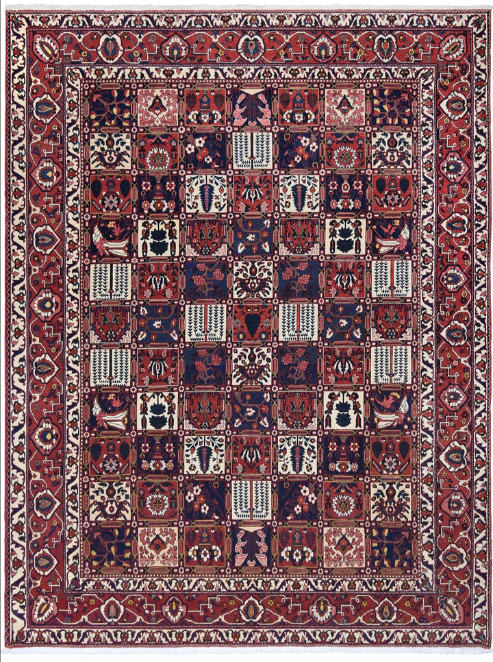 Persian Bakhtiari Garden Rug handmade area rug Shop Tapis 10 X 13'2 