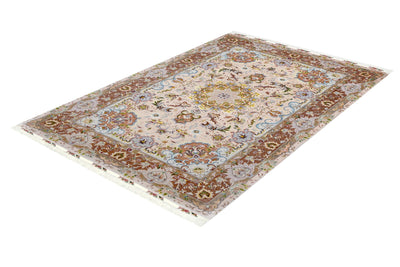 Persian Ivory Tabriz Rug handmade area rug Shop Tapis 