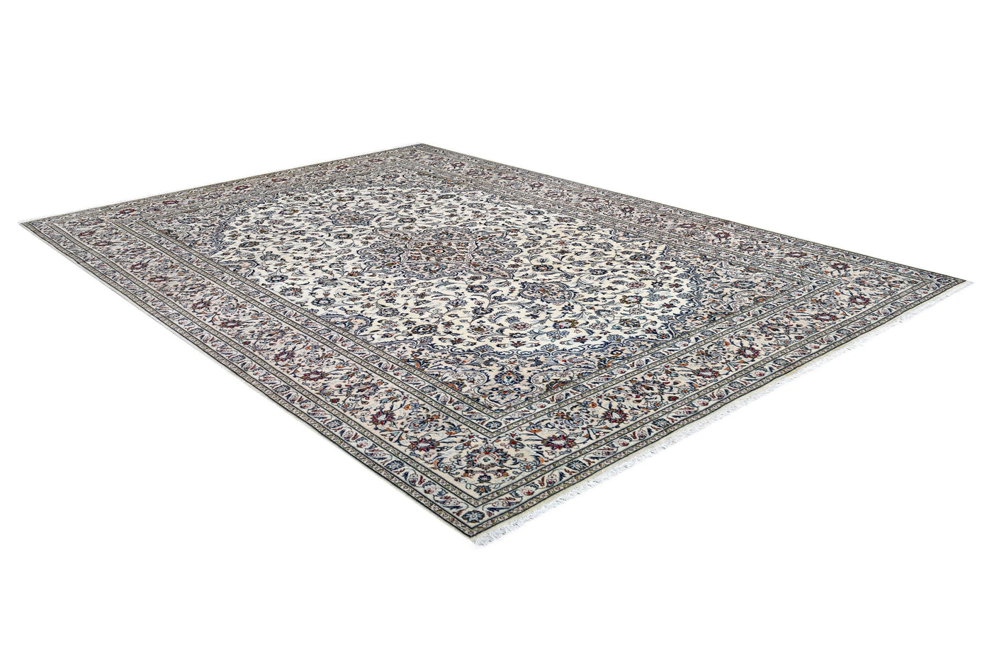 Persian Kashan Medallion Grey Rug handmade area rug Shop Tapis 