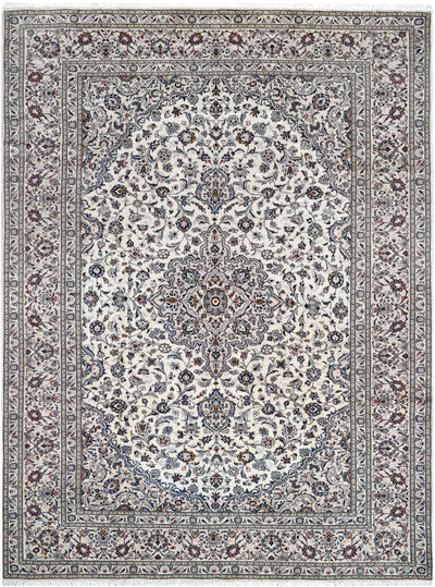 Persian Kashan Medallion Grey Rug handmade area rug Shop Tapis 9'9 X 13'5 