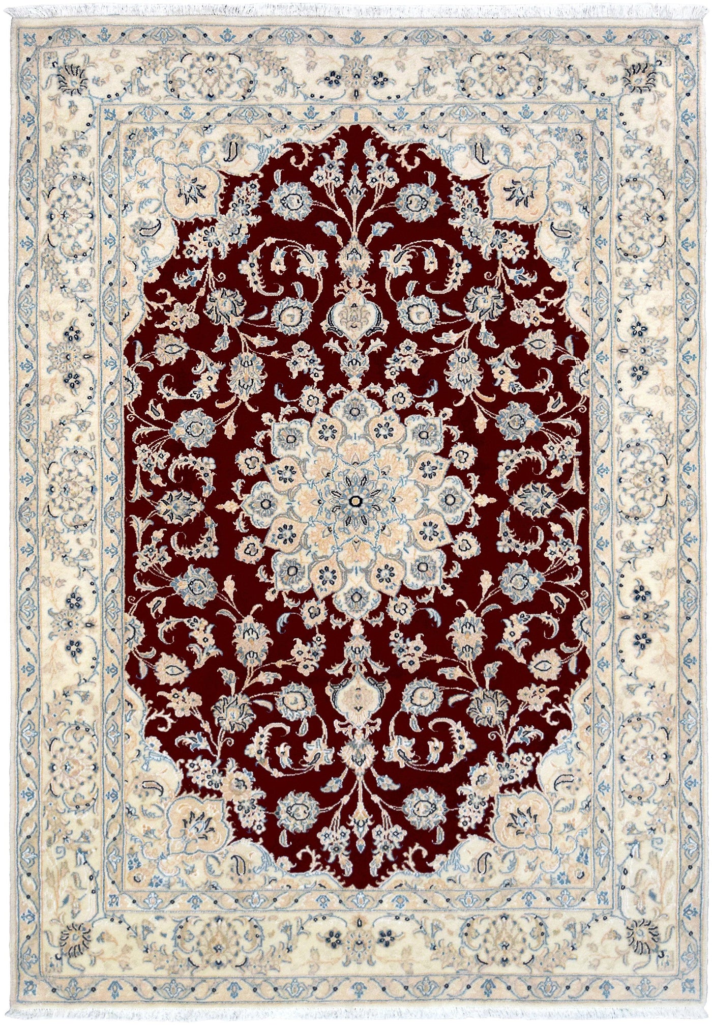 Persian Nain Medallion Rug handmade area rug Shop Tapis 