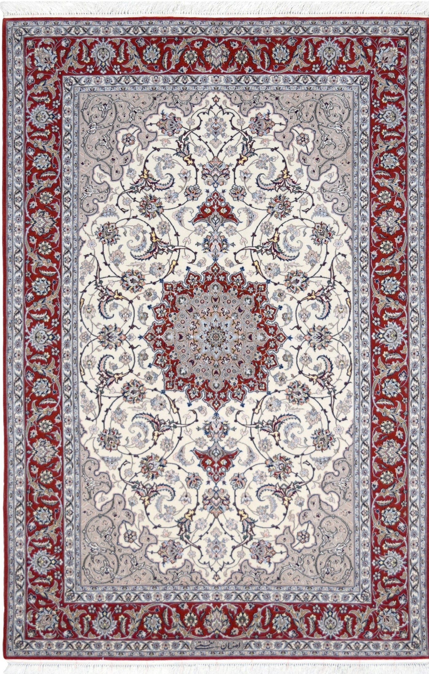 Persian Red Isfahan rug handmade area rug Shop Tapis 