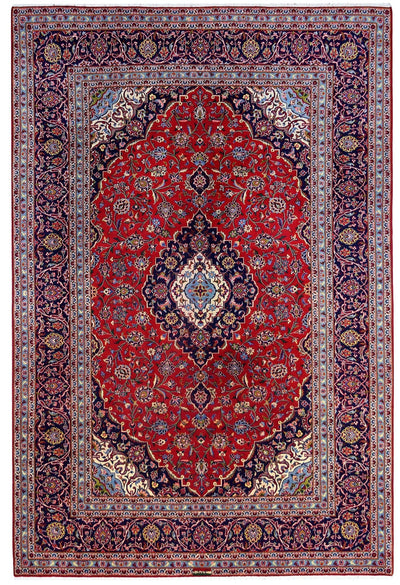 Persian Red Kashan Rug handmade area rug Shop Tapis 6'7 X 9'9 