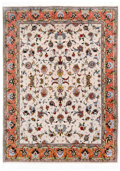 Persian Tabriz Allover Rug handmade area rug Shop Tapis 5 X 7 
