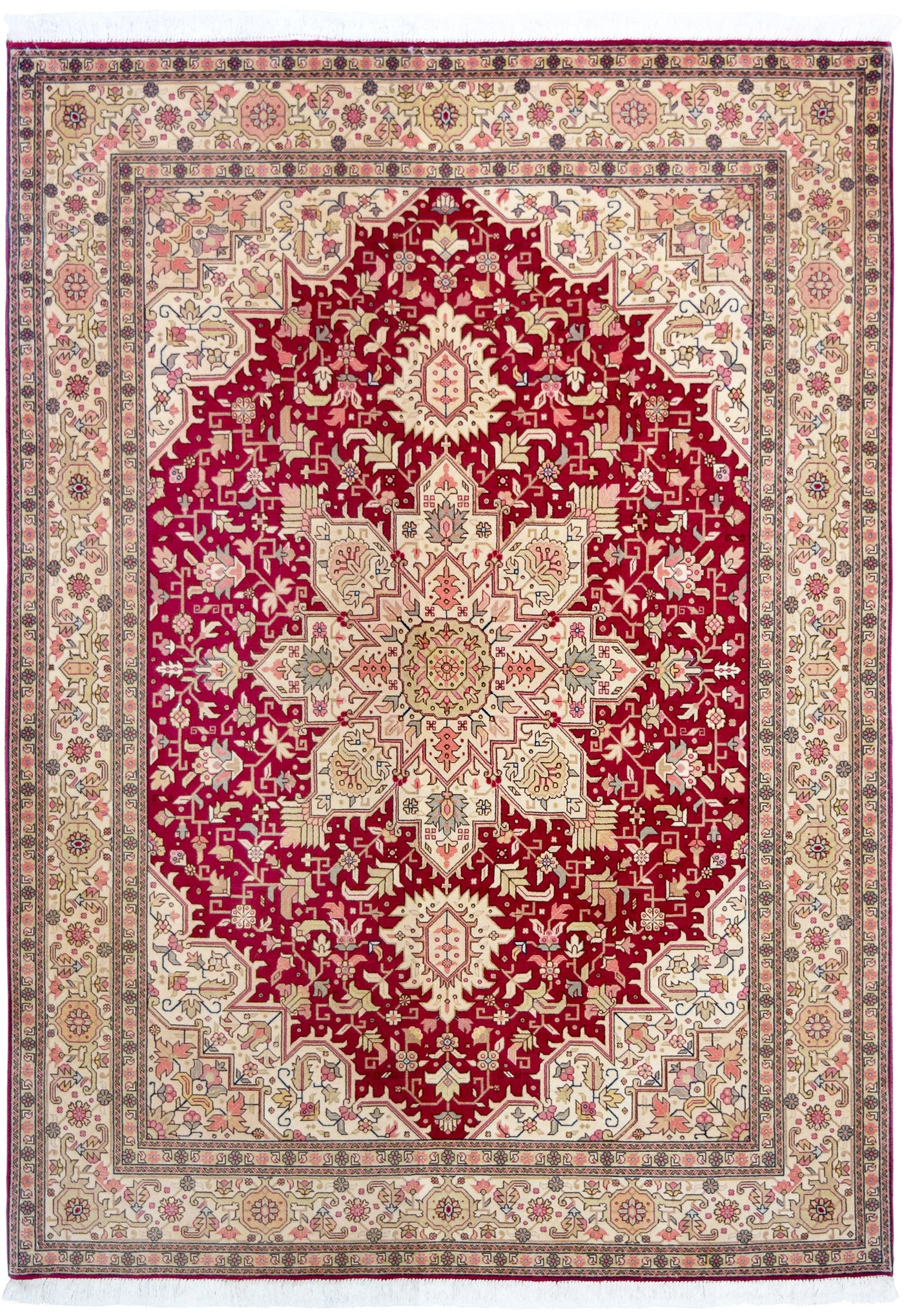 Persian Tabriz Heriz Rug handmade area rug Shop Tapis 5 X 7 