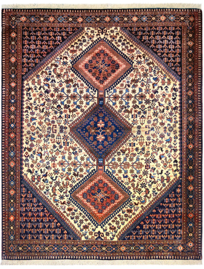 Persian Yalameh Rug handmade area rug Shop Tapis 5'1 X 6'5 