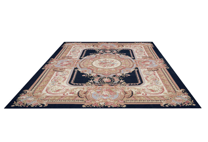 Savonnerie European Aubusson Dark Rug handmade area rug Shop Tapis 