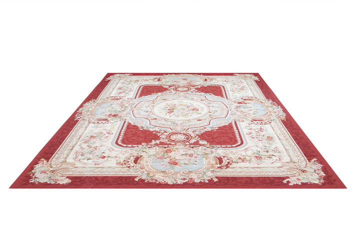 Savonnerie European Aubusson Rouge Rug handmade area rug Shop Tapis 