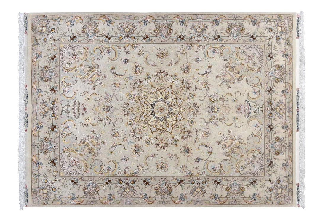 Tabriz Floral Light Rug handmade area rug Shop Tapis 